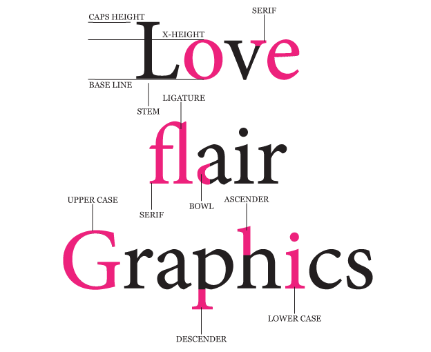 Anatomy of Letter - Typography, illustration by Kasper Aaberg graphic designer