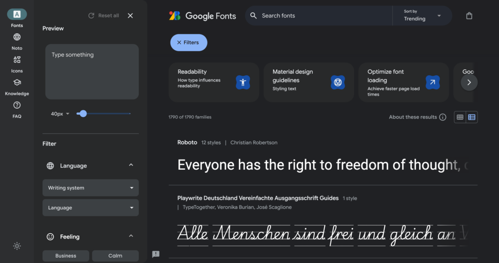 Google Fonts