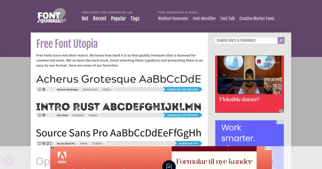 Fontsquirrel - link til website