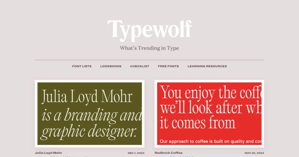 Typewolf - link til site